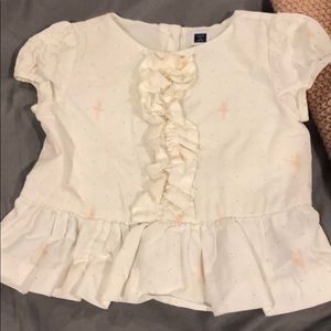 Janie and jack ruffle, skirted, button back top